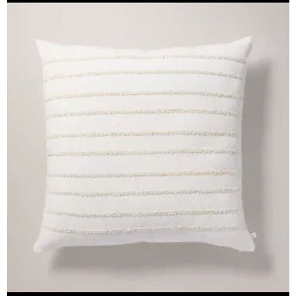 Hearth & Hand 26"x26" Tufted Rib Stripe Euro Bed Pillow Cream/Natural - Picture 8 of 8